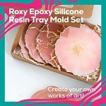 Roxy Epoxy Silicone Resin Tray and Coaster Set
