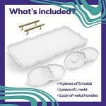 Roxy Epoxy Silicone Resin Tray and Coaster Set