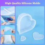 Large Heart Silicone Molds for Epoxy Resin