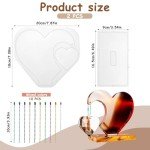 Heart-Shaped Silicone Resin Molds for Picture Frames