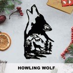 Howling Wolf Resin Mold for Wall Decor