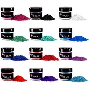 Rolio Pearlescent Mica Powder Art Set - 12 Jars