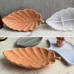 Leaf-Shaped Silicone Resin Tray Mold for Crafts