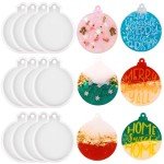 12pcs Christmas Silicone Resin Molds for Crafts