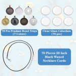 210Pcs Pendant Tray Kit for Resin Art Jewelry