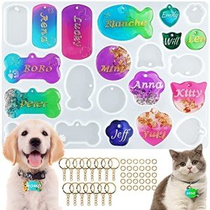 Silicone Pet Tag Resin Mold for DIY Crafts