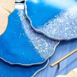 Resin Tray Molds with Gold Handles Set