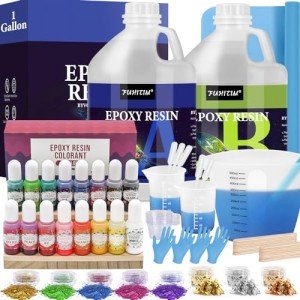 Crystal Clear Epoxy Resin Kit with Pigments