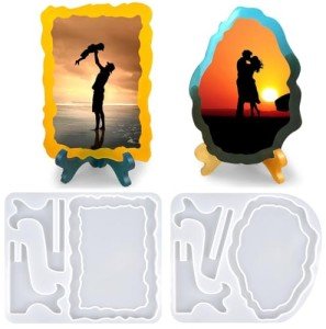 Resin Photo Frame Molds with Holder - 2 Sets