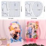 Resin Photo Frame Molds with Holder - 2 Sets
