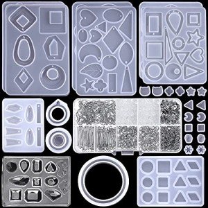 Paxcoo 678pcs Jewelry Resin Mold and Hook Kit