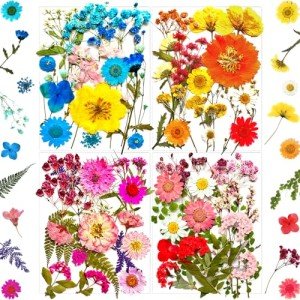 72Pcs Pressed Dried Flowers for Resin Art