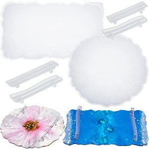 Large Silicone Resin Tray Molds with Handles
