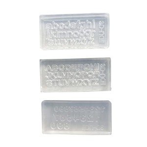 3-Piece Mini Resin Nail Art Letter & Number Mold
