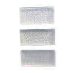 3-Piece Mini Resin Nail Art Letter & Number Mold