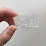 3-Piece Mini Resin Nail Art Letter & Number Mold