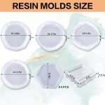 9 Piece Silicone Resin Coaster Molds Set