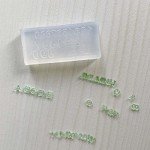 3-Piece Mini Resin Nail Art Letter & Number Mold