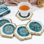 9 Piece Silicone Resin Coaster Molds Set