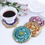 9 Piece Silicone Resin Coaster Molds Set