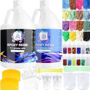 Clear Epoxy Resin 1.1 Gallon DIY Art Kit