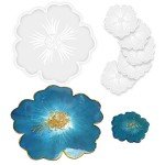Large Flower Resin Tray & Coaster Mold Set