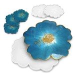 Large Flower Resin Tray & Coaster Mold Set