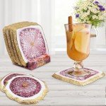 8-Piece Resin Coaster Molds Set with Holder
