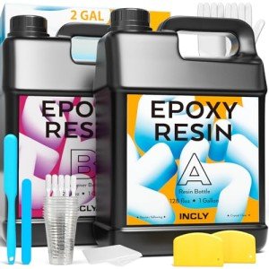 2 Gallon Clear Epoxy Resin Kit for Crafts