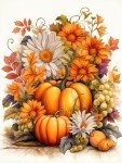 DIY Pumpkin Diamond Painting Kit - 12x16in Fall Art