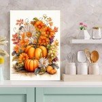 DIY Pumpkin Diamond Painting Kit - 12x16in Fall Art