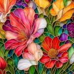 Stained Glass Flower Diamond Painting Kit
