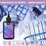 VidaRosa Quick Cure UV Resin Kit with Light - High Gloss, Transparent Casting and Doming for DIY Jewelry, Coatings, and Crafts