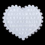 3D Letters Nail Art Mold, Mini Transparent Alphabet Nail Molds DIY Craft Carving Nail Art Silicone Epoxy Resin Molds Women Nail Accessories for Pendant Jewellery Home Decor Keychain Necklace Earrings