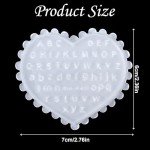 3D Letters Nail Art Mold, Mini Transparent Alphabet Nail Molds DIY Craft Carving Nail Art Silicone Epoxy Resin Molds Women Nail Accessories for Pendant Jewellery Home Decor Keychain Necklace Earrings