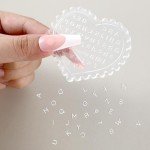 3D Letters Nail Art Mold, Mini Transparent Alphabet Nail Molds DIY Craft Carving Nail Art Silicone Epoxy Resin Molds Women Nail Accessories for Pendant Jewellery Home Decor Keychain Necklace Earrings