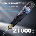 Cordless Resin Drill with 19 Accessories and Deburring Tool