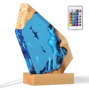 Resin Art Table Lamp - Customizable Ambient Lighting