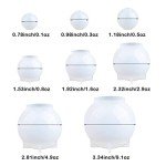 8pcs Silicone Sphere Resin Molds for Crafting