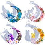 Crescent Moon Resin Molds: Wolf, Cat, Unicorn