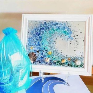 Sea Glass Art Kit for DIY Beach Decor