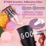 16000pcs Silver Resin Rhinestones with Glue and Tweezers