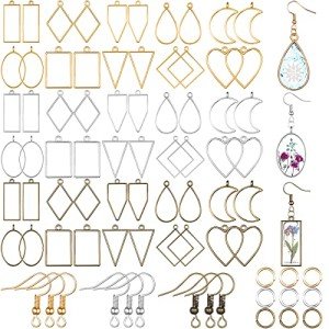 180-Piece Assorted Open Bezels for Resin Art