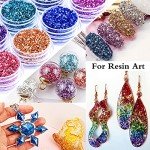 24-Pack Crushed Glass Glitter for Resin Art