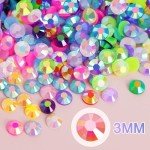 18000 Multicolor Flatback Resin Rhinestones for Crafts