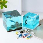 2-Piece Silicone Cube Resin Molds Set