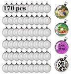 170Pcs Pendant Trays Kit for Resin Art