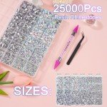 28000PCS Clear AB Flatback Resin Rhinestones Set