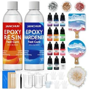 Epoxy Resin Kit with Molds and Color Pigments