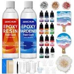 Epoxy Resin Kit with Molds and Color Pigments
